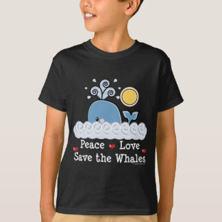 Peace Love Save the Whales Kinder T-shirt