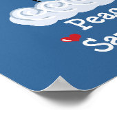 Peace Love Save the Whales Poster (Hoek)