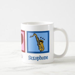 Peace Love Saxophone Koffiemok