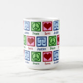 Peace Love Scales of Justice Cute Lawyer Rechter Koffiemok (Center)