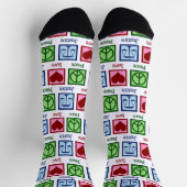 Peace Love Scales of Justice Lawyer Rechter Sokken (Top)