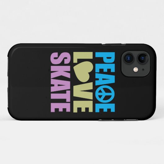 Peace Love Schaats Case-Mate iPhone Case (Achterkant (horizontaal))