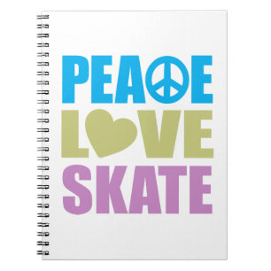 Peace Love Schaats Notitieboek