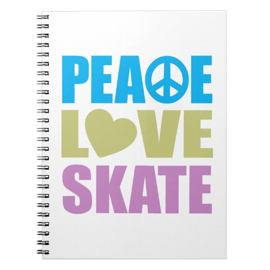 Peace Love Schaats Notitieboek (Voorkant)