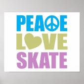 Peace Love Schaats Poster (Voorkant)