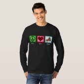 Peace Love Schaats T-shirt (Voorkant volledig)