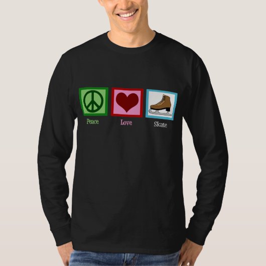 Peace Love Schaats T-shirt (Voorkant)
