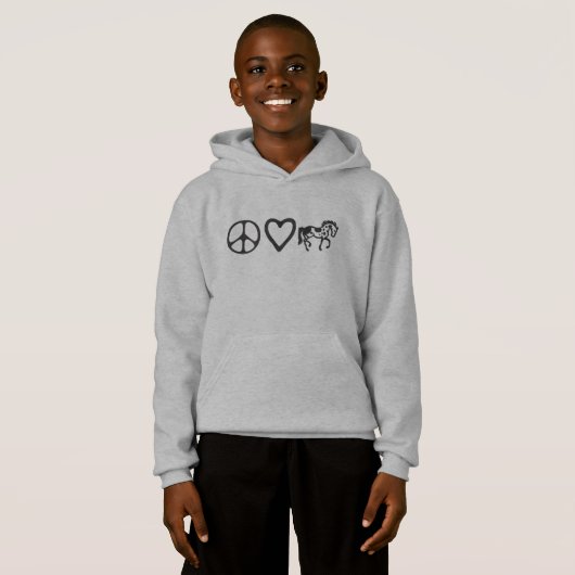 Peace Love schildert Kind Hoodie (Voorkant volledig)