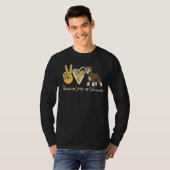 Peace Love Schnauzer Dog T-shirt (Voorkant volledig)