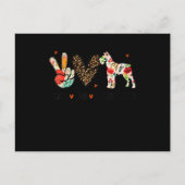 Peace Love Schnauzer Funny Gift Hondenliefhebber Aankondigingskaart (Voorkant)