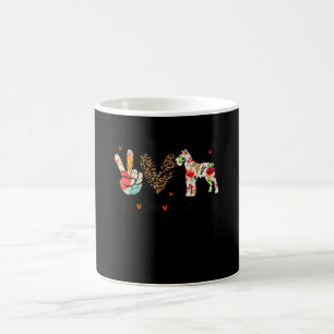 Peace Love Schnauzer Funny Gift Hondenliefhebber Koffiemok
