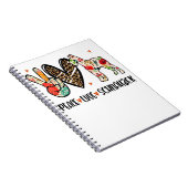 Peace Love Schnauzer Funny Gift Hondenliefhebber Notitieboek (Rechterzijde)