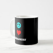 Peace love Schnauzer Koffiemok (Voorkant links)