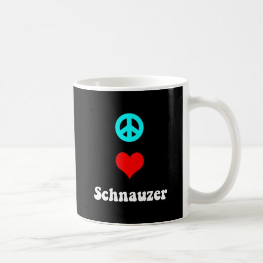 Peace love Schnauzer Koffiemok (Rechts)