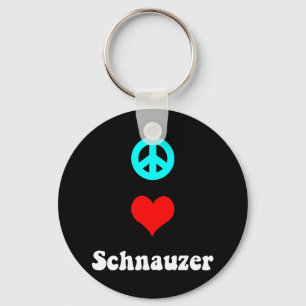 Peace love Schnauzer Sleutelhanger