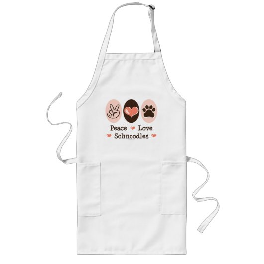 Peace Love Schnoles Apron Lang Schort (Voorkant)