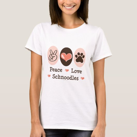 Peace Love Schnoles T shirt (Voorkant)