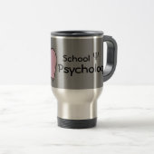 Peace, Love, School Psychology Travel Mug Reisbeker (Voorkant rechts)