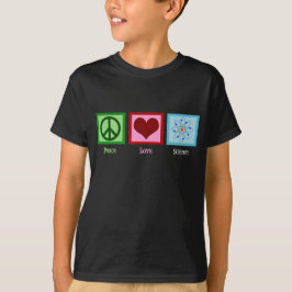 Peace Love Science Atom Model Kinder T-shirt