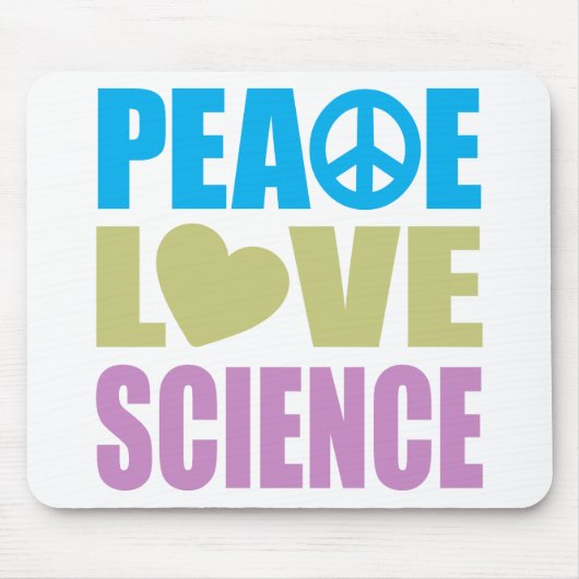 Peace Love Science Muismat (Voorkant)