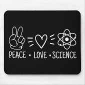 Peace Love Science Muismat (Voorkant)