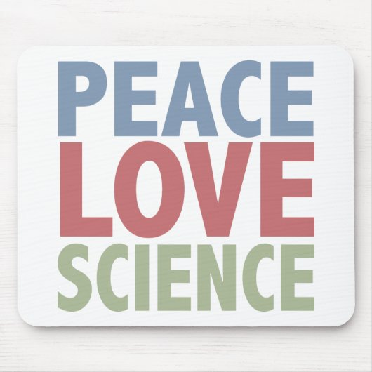 Peace Love Science Muismat (Voorkant)