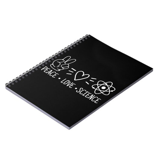 Peace Love Science Notitieboek (Linkerzijde)
