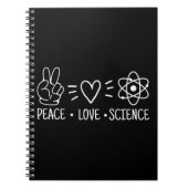 Peace Love Science Notitieboek (Voorkant)