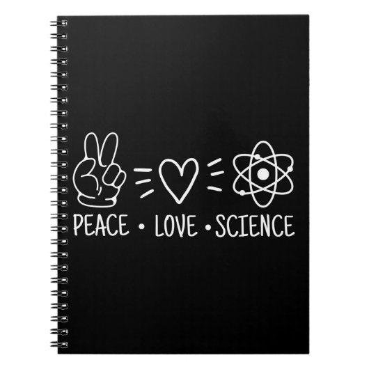 Peace Love Science Notitieboek (Voorkant)