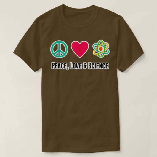 Peace Love Science Physics Student Teacher Gift Fu T-shirt (Design voorkant)