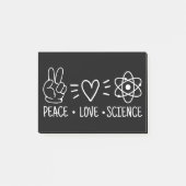 Peace Love Science Post-it® Notes (Voorkant)