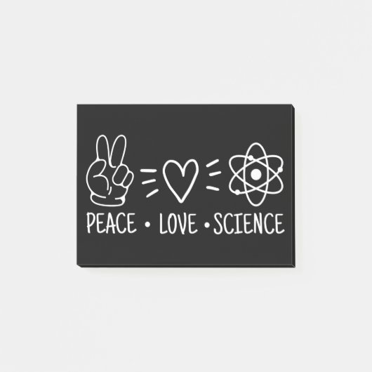 Peace Love Science Post-it® Notes (Voorkant)