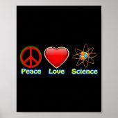 Peace Love Science  Poster (Voorkant)