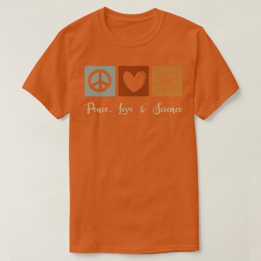Peace, Love & Science Premium T-shirt (Design voorkant)