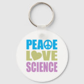 Peace Love Science Sleutelhanger (Voorkant)