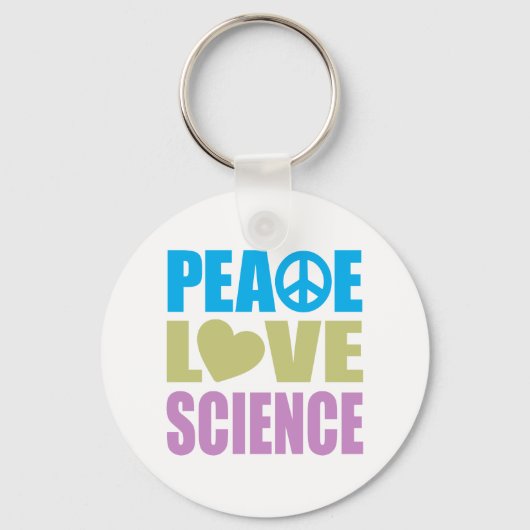 Peace Love Science Sleutelhanger (Voorkant)