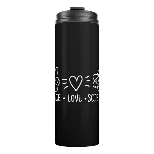 Peace Love Science Thermosbeker (Voorkant)