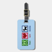 Peace Love Scottish Terrier Bagagelabel (Voorkant verticaal)