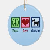 Peace Love Scottish Terrier Keramisch Ornament (Links)