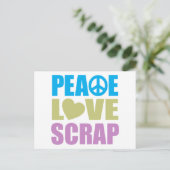 Peace Love Scrap Briefkaart (Staand voorkant)