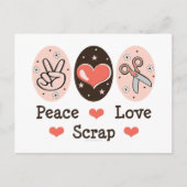 Peace Love Scrap Scrapbooking Briefkaart Stationer (Voorkant)