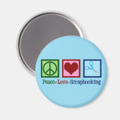 Peace Love Scrapbooking Magneet (Voorkant / Achterkant)