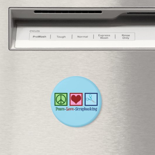 Peace Love Scrapbooking Magneet (Insitu (Vaatwasser))