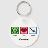 Peace Love Scuba Diving Sleutelhanger (Achterkant)