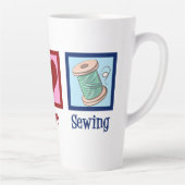 Peace Love Seamstress Latte Mok (Rechts)