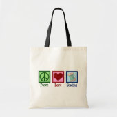 Peace Love Seamstress Tote Bag (Voorkant)