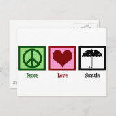 Peace Love Seattle Briefkaart (Voorkant / Achterkant)
