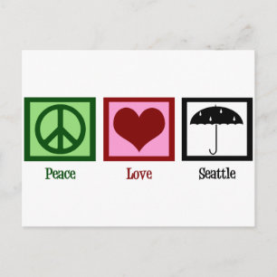 Peace Love Seattle Briefkaart