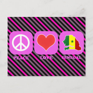 Peace Love Senegal Briefkaart