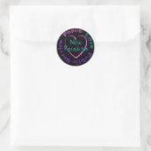 Peace Love-service Ronde Sticker (Tas)